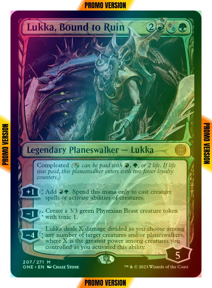 Lukka, Bound to Ruin [207p] [Promo Pack] [Phyrexia: All Will Be One: Promos] [Foil]