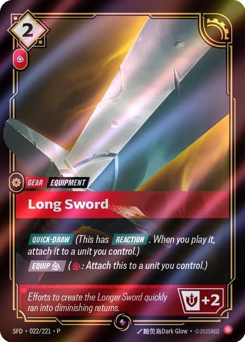 Long Sword (Top 8) - 022/221 [Riftbound Organized Play Promotional Cards] [Foil]