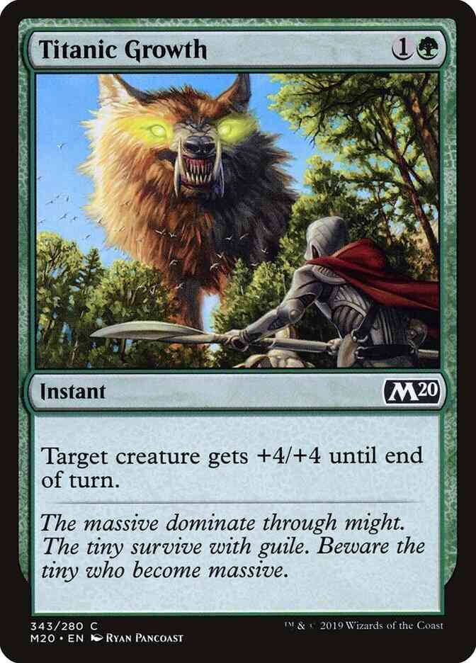 Titanic Growth [343] [Planeswalker Deck Exclusive] [Core Set 2020] [Non-Foil]