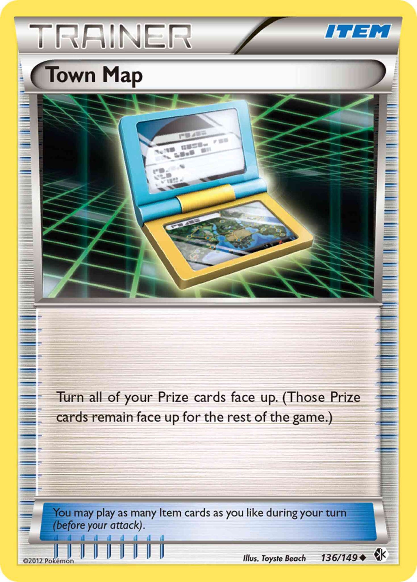 Town Map - 136/149 - Uncommon [bw7-136] [Reverse Holo]