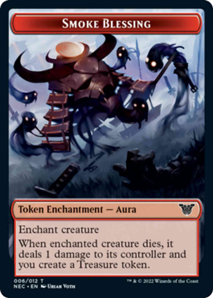Smoke Blessing Token (06) // Treasure Token (17) [Kamigawa: Neon Dynasty: Commander: Tokens] [Non-Foil]