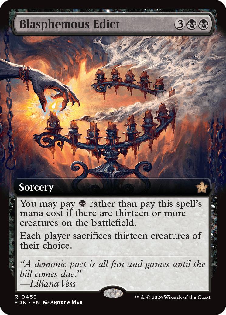Blasphemous Edict [459] [Extended Art] [Foundations] [Non-Foil]