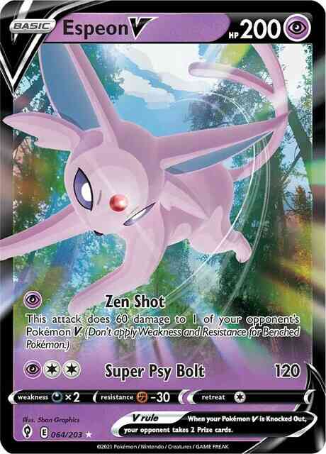 Espeon V - 064/203 - Rare Holo V [swsh7-064] [Ultra]