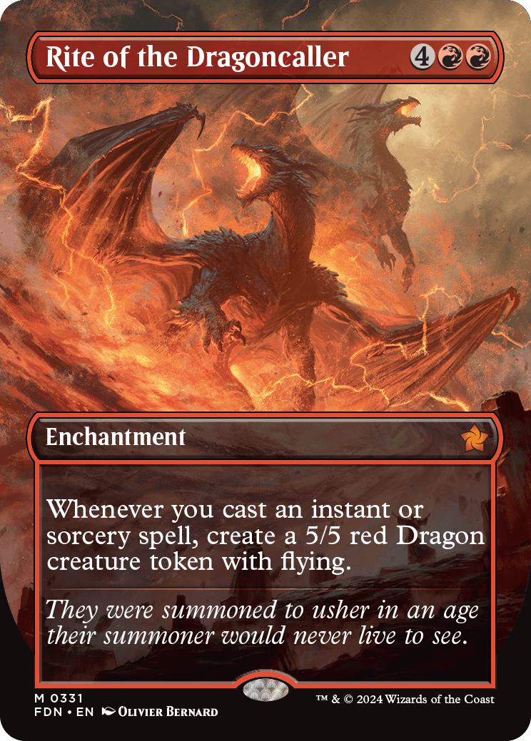 Rite of the Dragoncaller [331] [Borderless] [Foundations] [Non-Foil]