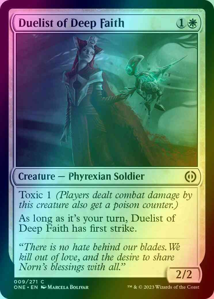 Duelist of Deep Faith [9] [Phyrexia: All Will Be One] [Foil]