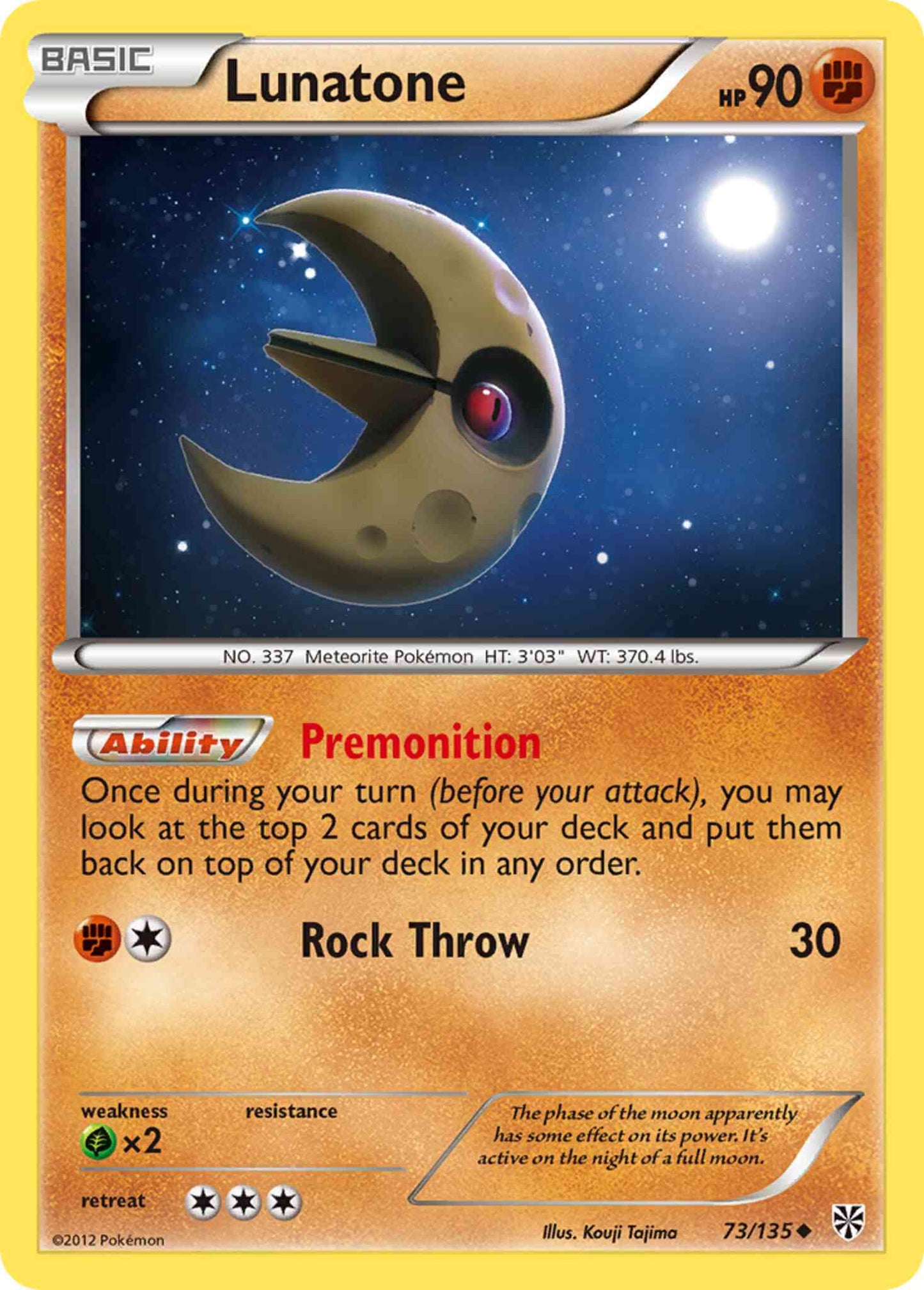 Lunatone - 73/135 - Uncommon [bw8-73] [Reverse Holo]