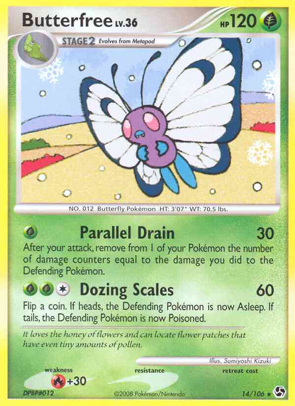Butterfree - 14/106 - Rare [dp4-14] [Reverse Holo]