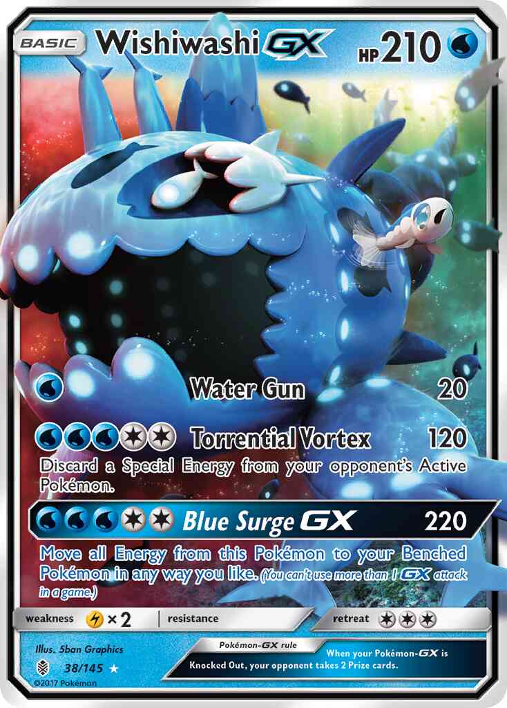 Wishiwashi-GX - 38/145 - Rare Holo GX [sm2-38] [Ultra]