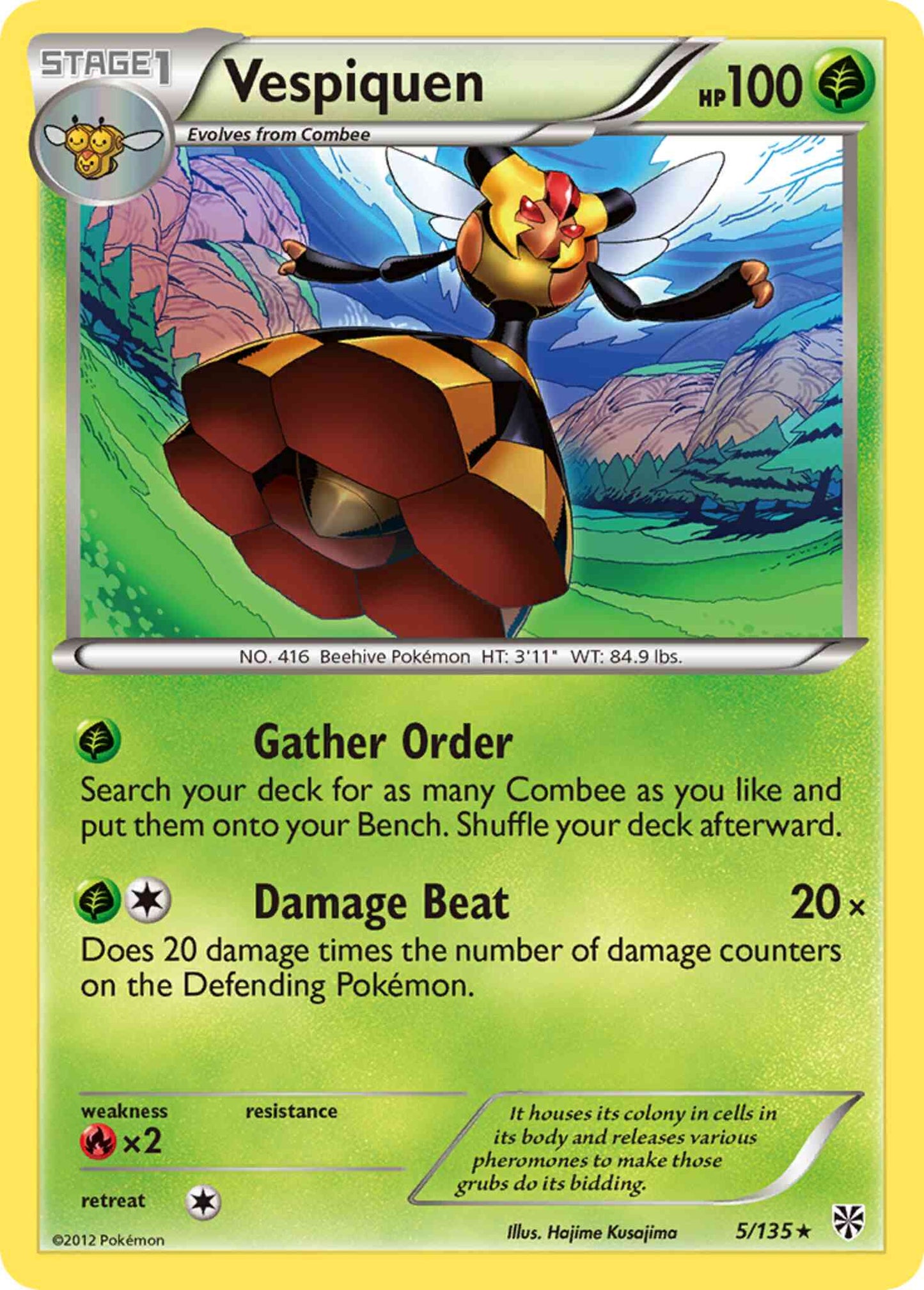 Vespiquen - 5/135 - Rare [bw8-5] [Reverse Holo]