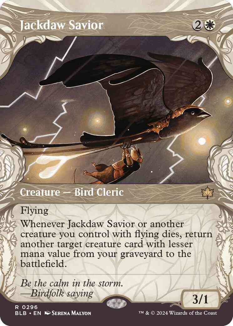 Jackdaw Savior [296] [Woodland Showcase] [Bloomburrow] [Non-Foil]