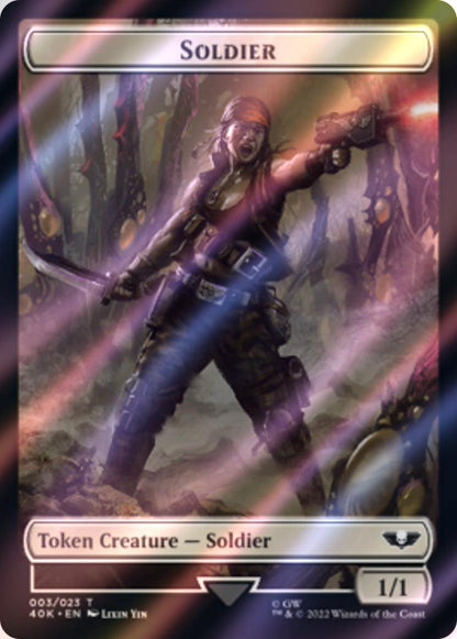 Sicarian Infiltrator Token (08) // Soldier Token (03) [Universes Beyond: Warhammer 40,000: Tokens] [Surge Foil]