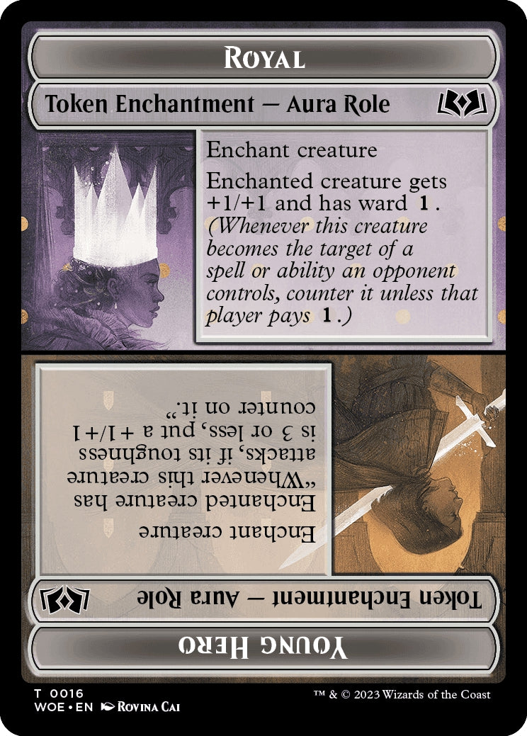 Monster Token // Sorcerer Token (15) // Royal Token // Young Hero Token (16) [Wilds of Eldraine: Tokens] [Non-Foil]
