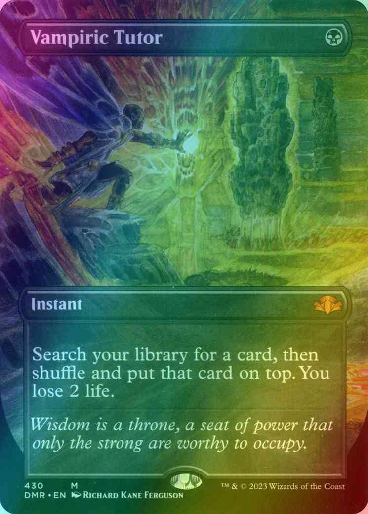 Vampiric Tutor [430] [Borderless] [Dominaria Remastered] [Foil]