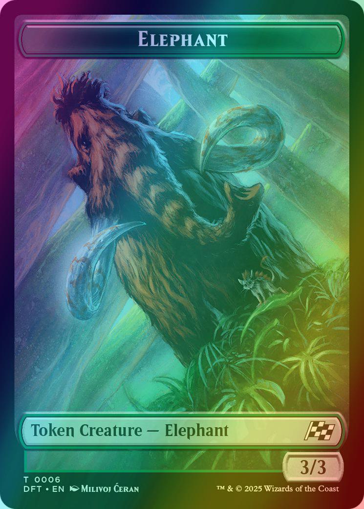 Elephant Token (06) // Insect Token (07) [Aetherdrift: Tokens] [Foil]
