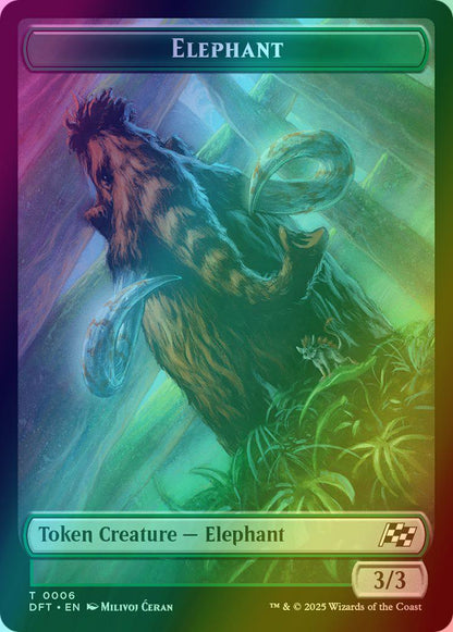 Elephant Token (06) // Insect Token (07) [Aetherdrift: Tokens] [Foil]