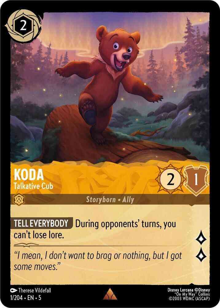 Koda - Talkative Cub - 1/204 [Shimmering Skies] [Non-Foil]