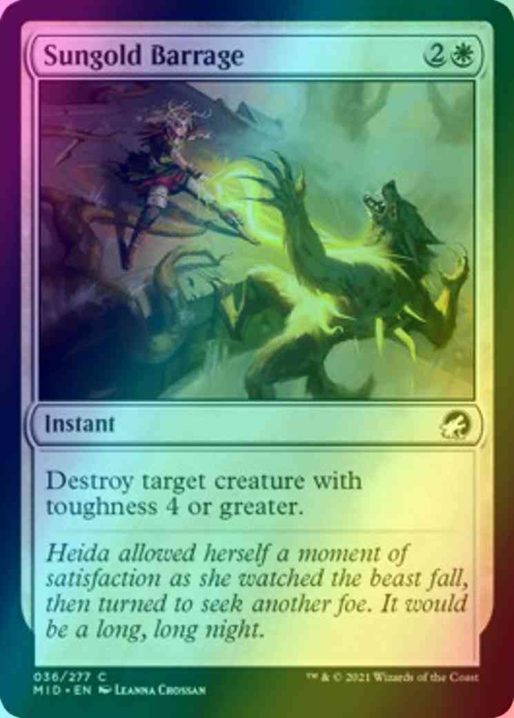 Sungold Barrage [36] [Innistrad: Midnight Hunt] [Foil]