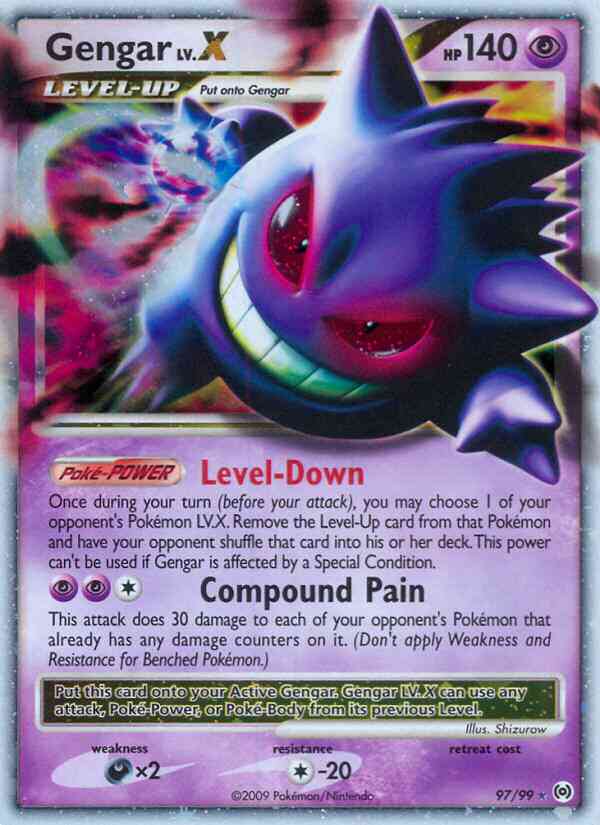 Gengar - 97/99 - Rare Holo Lv.X [pl4-97] [Ultra]