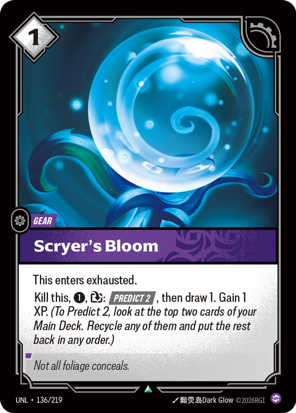 Scryer's Bloom - 136/219 [Unleashed] [Non-Foil]
