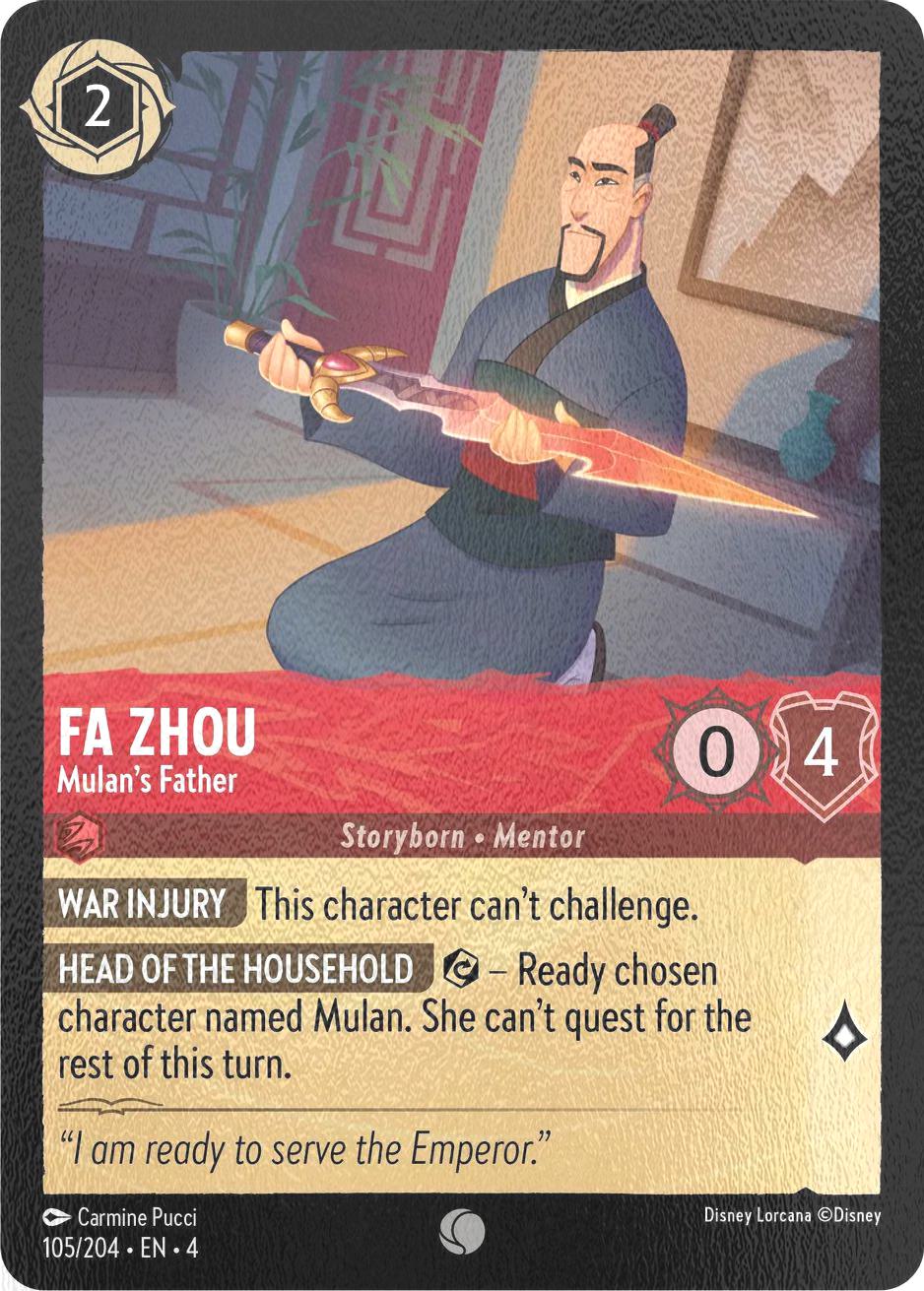 Fa Zhou - Mulan's Father - 105/204 [Ursula's Return] [Cold Foil]
