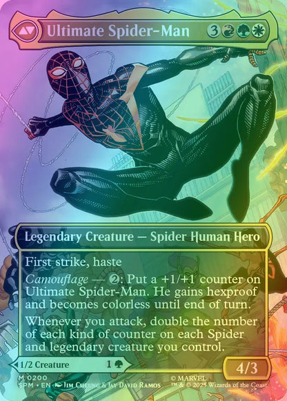 Miles Morales // Ultimate Spider-Man [200] [Borderless] [Scene] [Marvel's Spider-Man] [Foil]