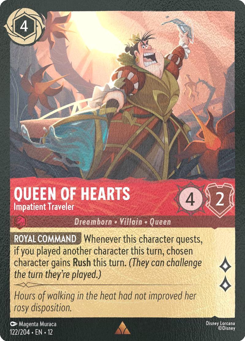 Queen of Hearts - Impatient Traveler - 122/204 [Wilds Unknown] [Cold Foil]