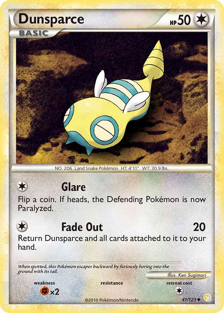 Dunsparce - 41/123 - Uncommon [hgss1-41] [Reverse Holo]