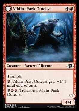 Vildin-Pack Outcast // Dronepack Kindred [148] [Eldritch Moon] [Non-Foil]