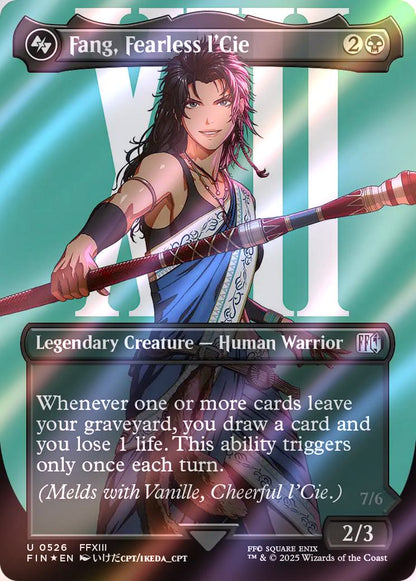 Fang, Fearless l'Cie // Ragnarok, Divine Deliverance [526] [Borderless] [Character] [FINAL FANTASY] [Surge Foil]
