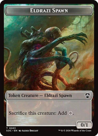 Eldrazi Spawn Token (01) // Worm Token (26) [Secrets of Strixhaven: Commander: Tokens] [Non-Foil]