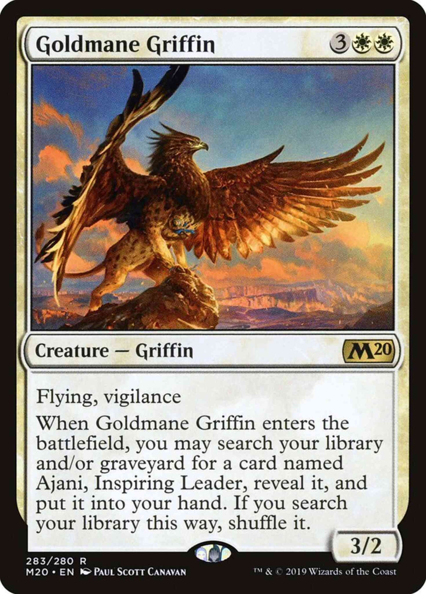 Goldmane Griffin [283] [Planeswalker Deck Exclusive] [Core Set 2020] [Non-Foil]