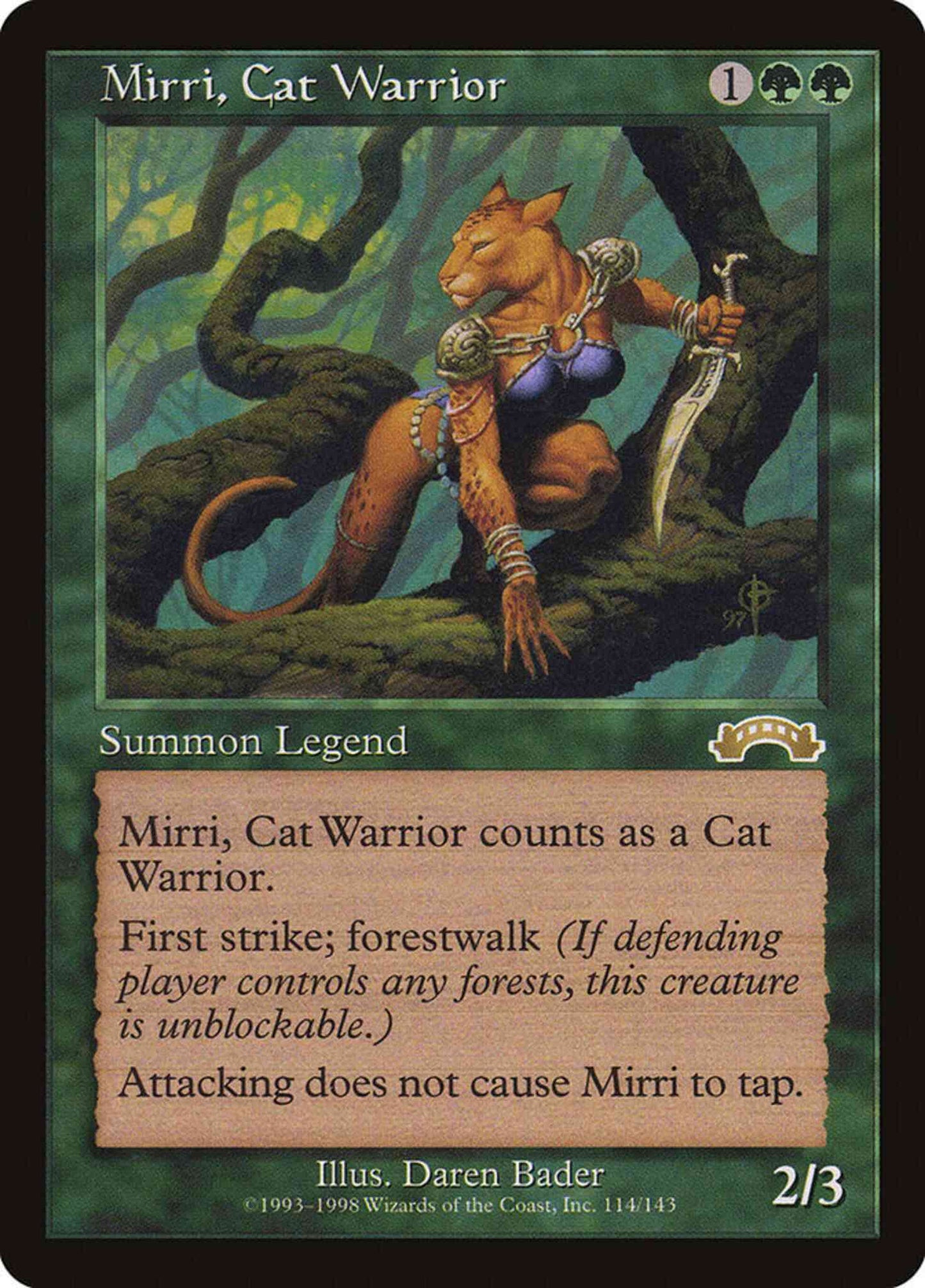 Mirri, Cat Warrior [114] [Exodus] [Non-Foil]