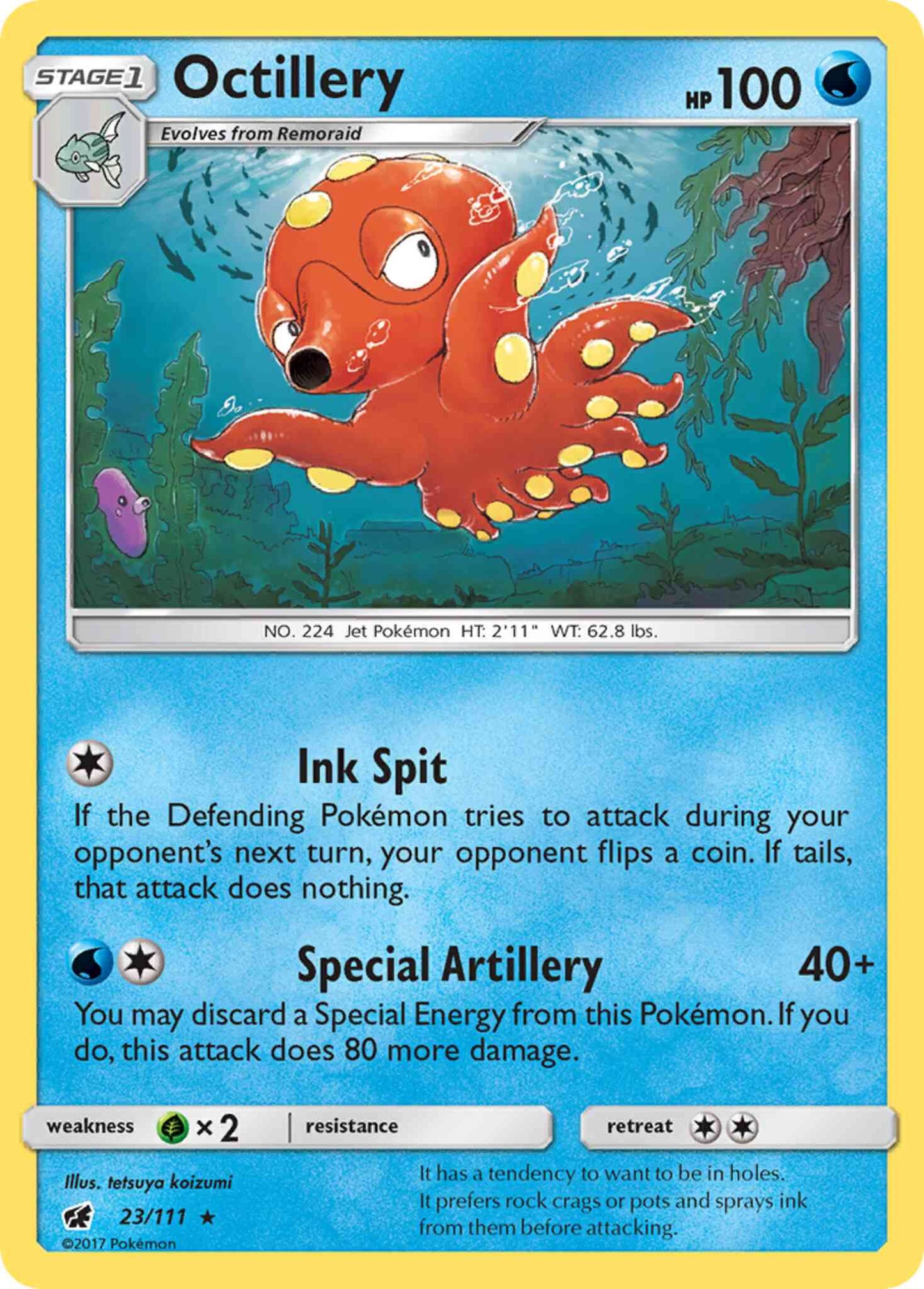 Octillery - 23/111 - Rare [sm4-23] [Non-Holo]