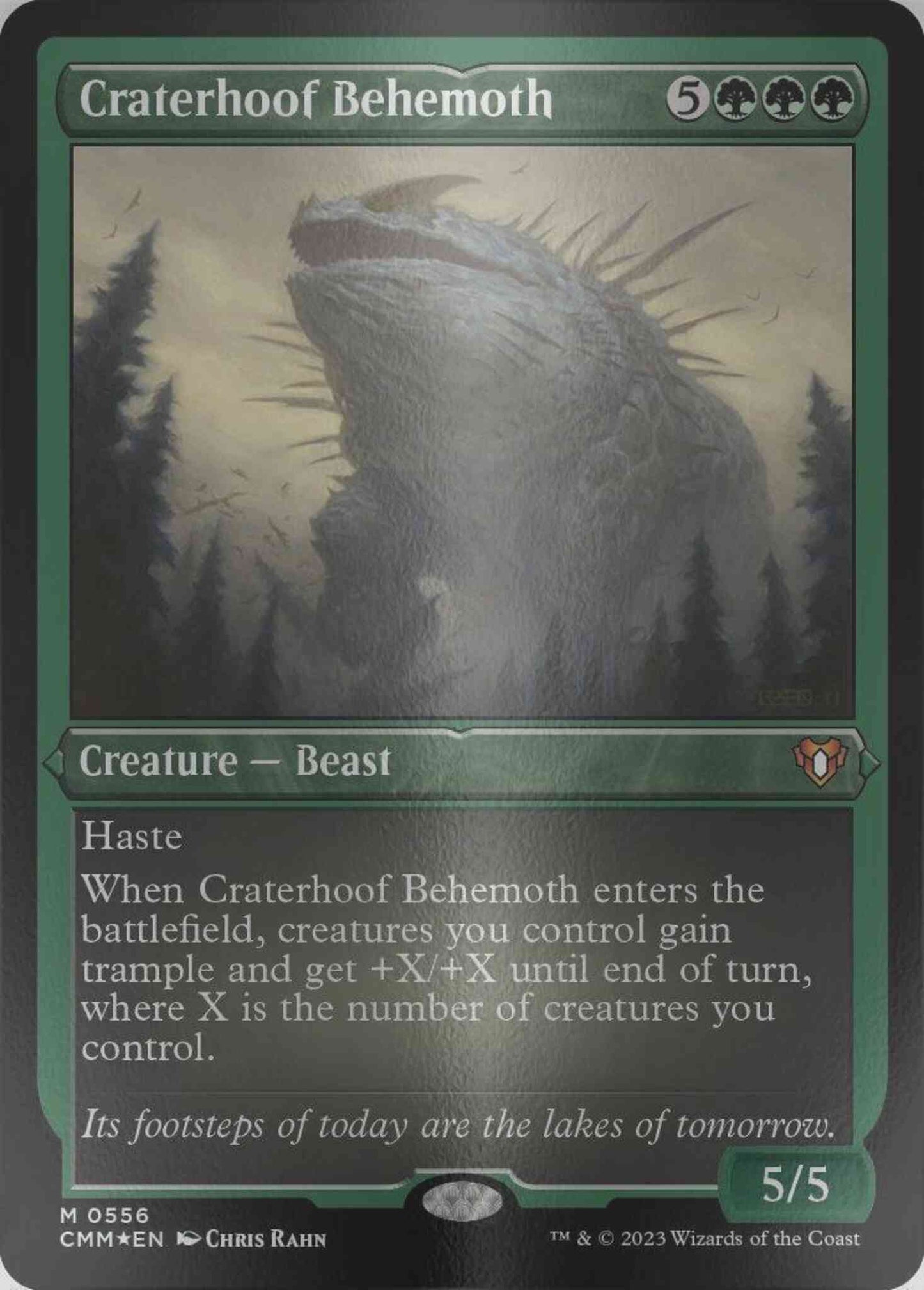 Craterhoof Behemoth [556] [Commander Masters] [Etched Foil]