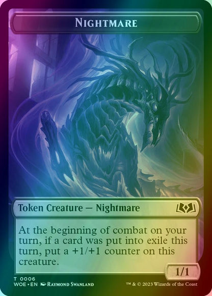Food Token (11) // Nightmare Token (06) [Wilds of Eldraine: Tokens] [Foil]