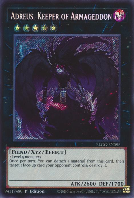Adreus, Keeper of Armageddon - BLGG-EN096 - Secret Rare - 1st Edition
