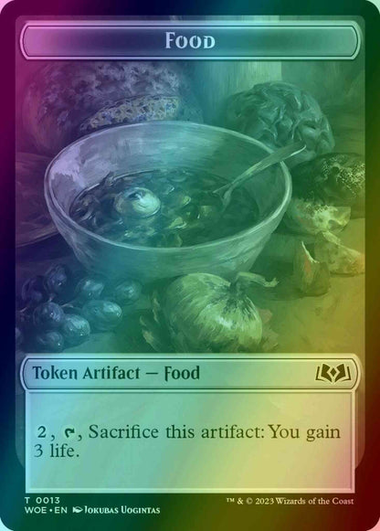 Food Token (13) // Treasure Token (14) [Wilds of Eldraine: Tokens] [Foil]