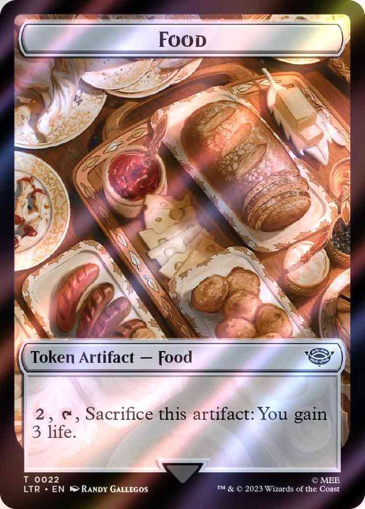 Food Token (22) // Treasure Token (25) [The Lord of the Rings: Tales of Middle-earth: Tokens] [Surge Foil]