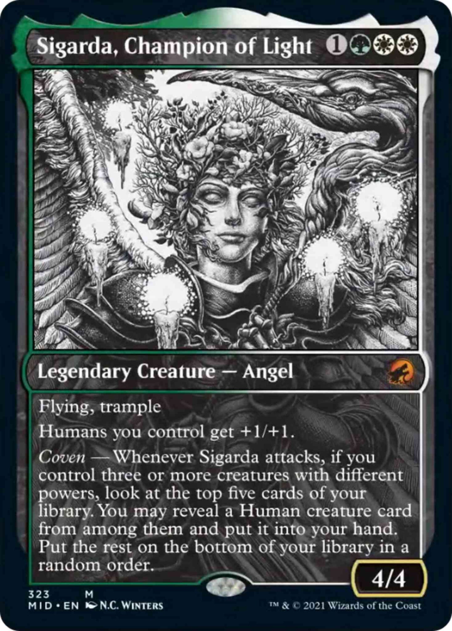 Sigarda, Champion of Light [323] [Eternal Night Showcase] [Innistrad: Midnight Hunt] [Non-Foil]