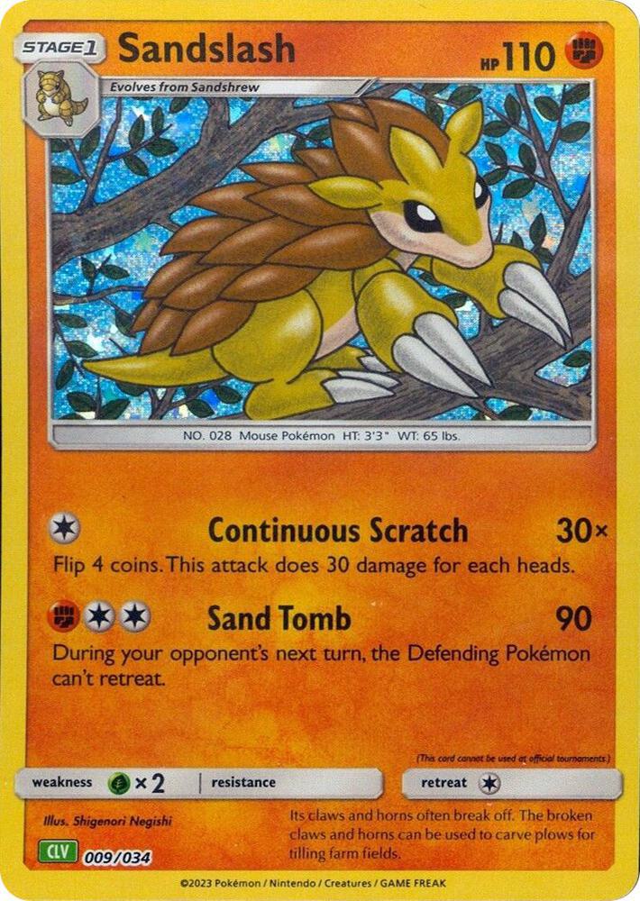 Sandslash - 009/034 - Promo - CLV [tcgc-CLV009] [Holo]