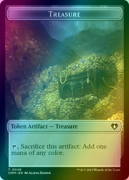 Bird Illusion Token (11) // Treasure Token (48) [Commander Masters: Tokens] [Foil]