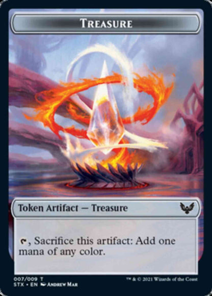 Elemental Token (02) // Treasure Token (07) [Strixhaven School of Mages Tokens] [Non-Foil]