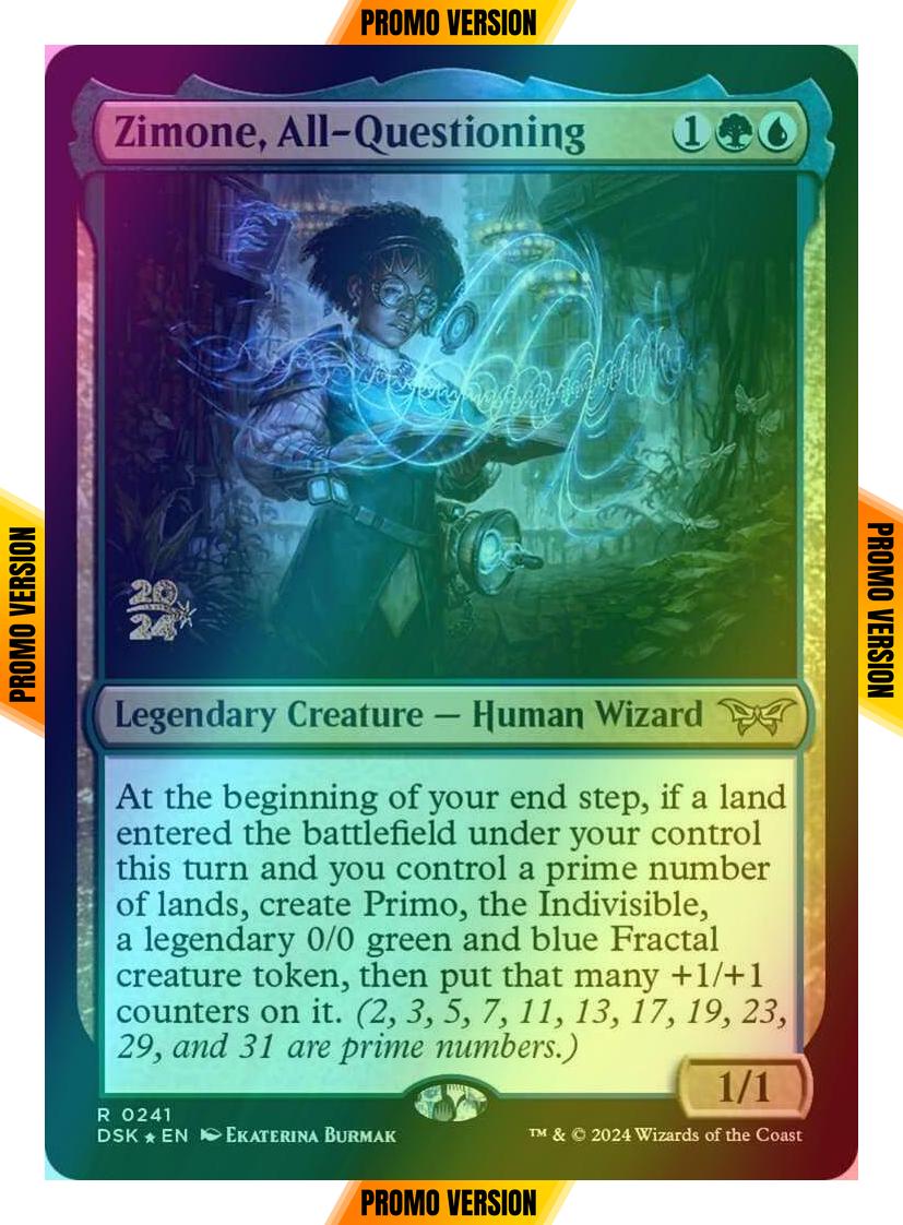Zimone, All-Questioning [241s] [Prerelease] [Duskmourn: House of Horror: Promos] [Foil]