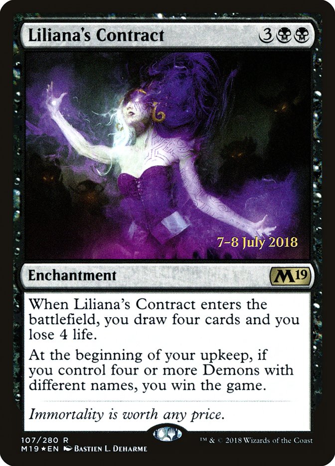 Liliana's Contract [107s] [Core Set 2019 Promos] [Foil]