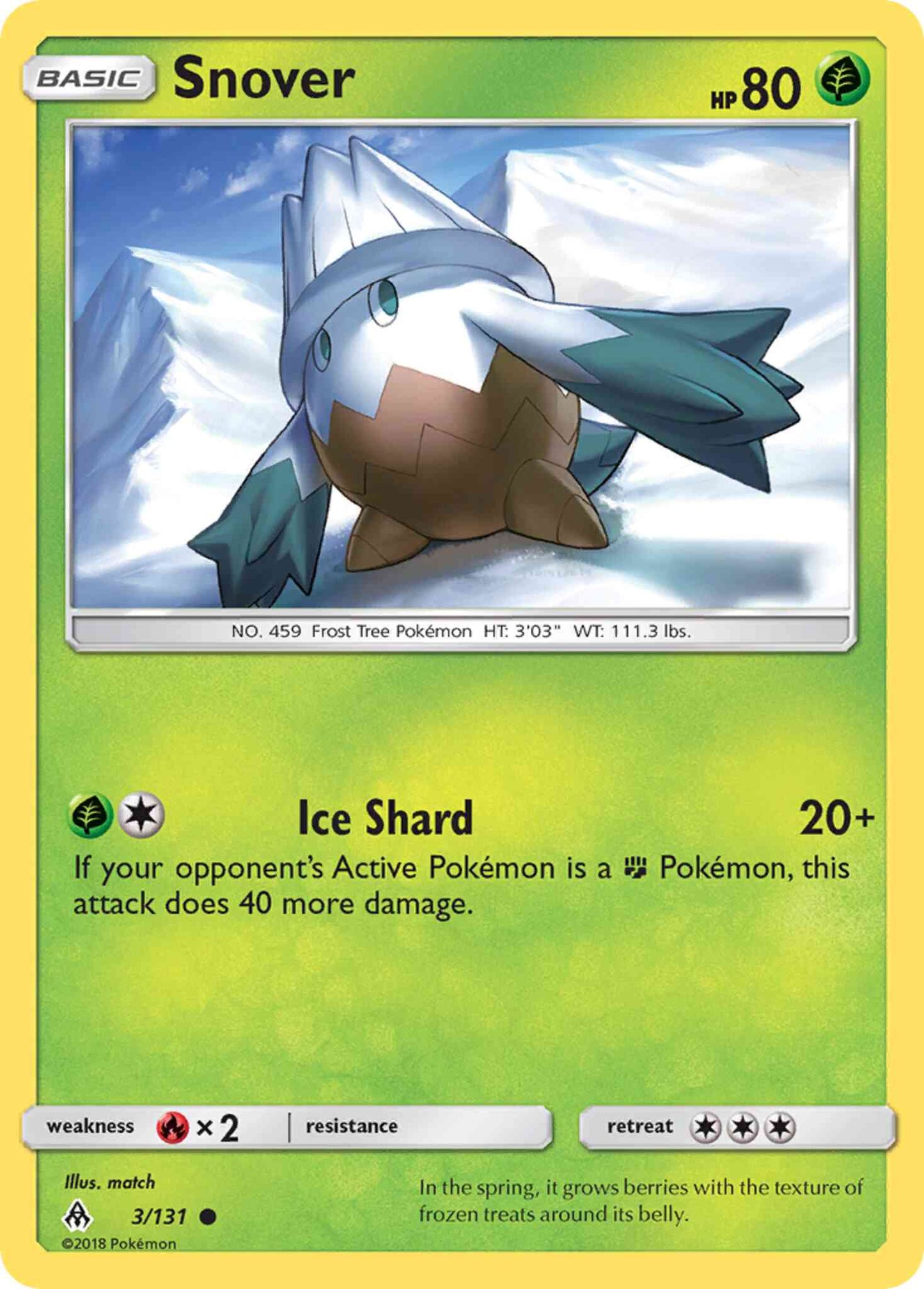 Snover - 3/131 - Common [sm6-3] [Reverse Holo]