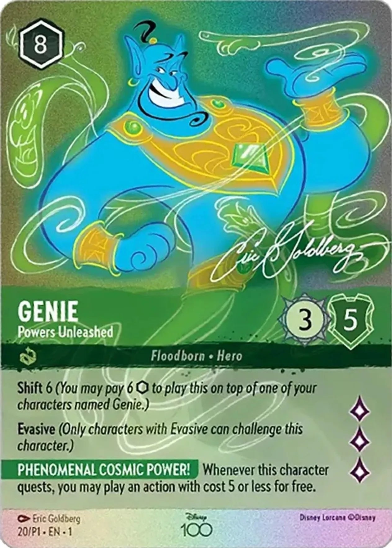 Genie - Powers Unleashed (Alternate Art) - 20/P1 [Disney100 Promos] [Holofoil]