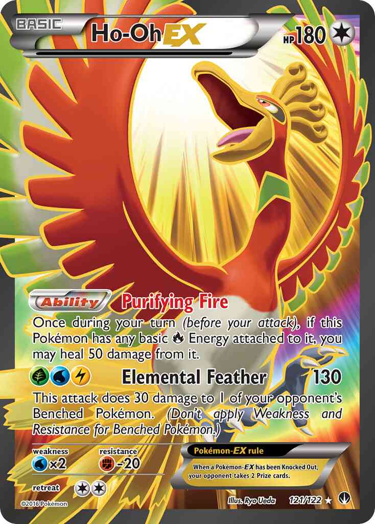 Ho-Oh-EX - 121/122 - Rare Ultra [xy9-121] [Ultra]