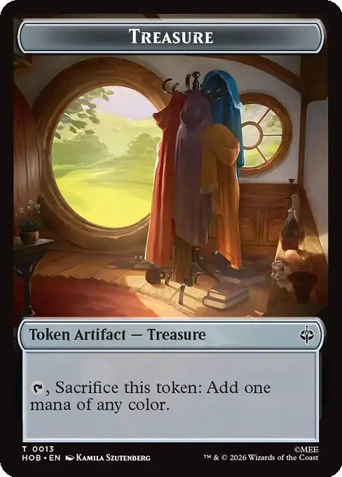 Elf Token (08) // Treasure Token (13) [The Hobbit: Tokens] [Non-Foil]