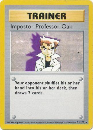 Impostor Professor Oak - 73/102 - Rare - Shadowless [base1S-73] [Non-Holo]