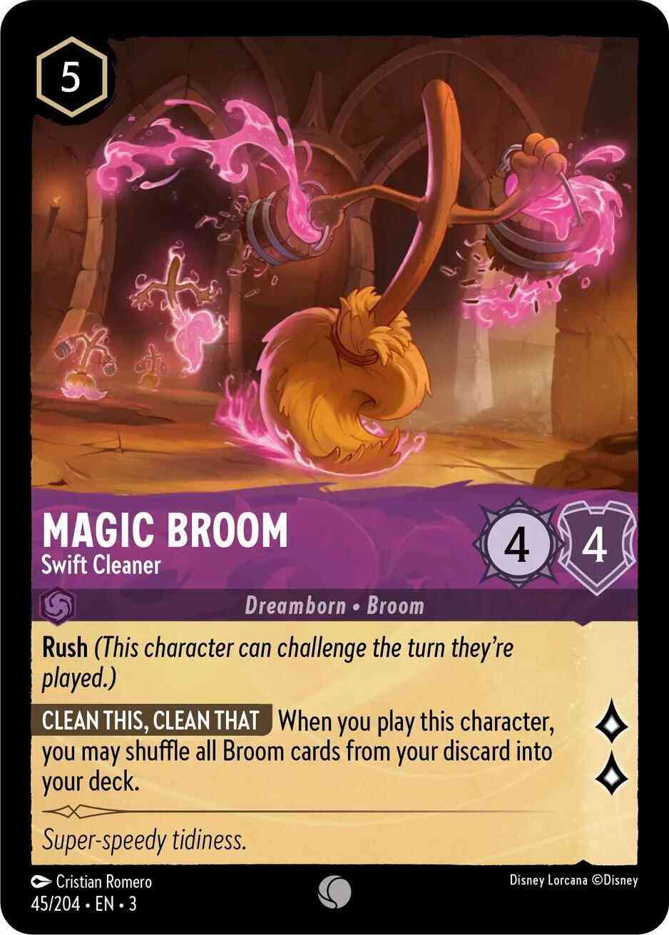 Magic Broom - Swift Cleaner - 45/204 [Into the Inklands] [Non-Foil]